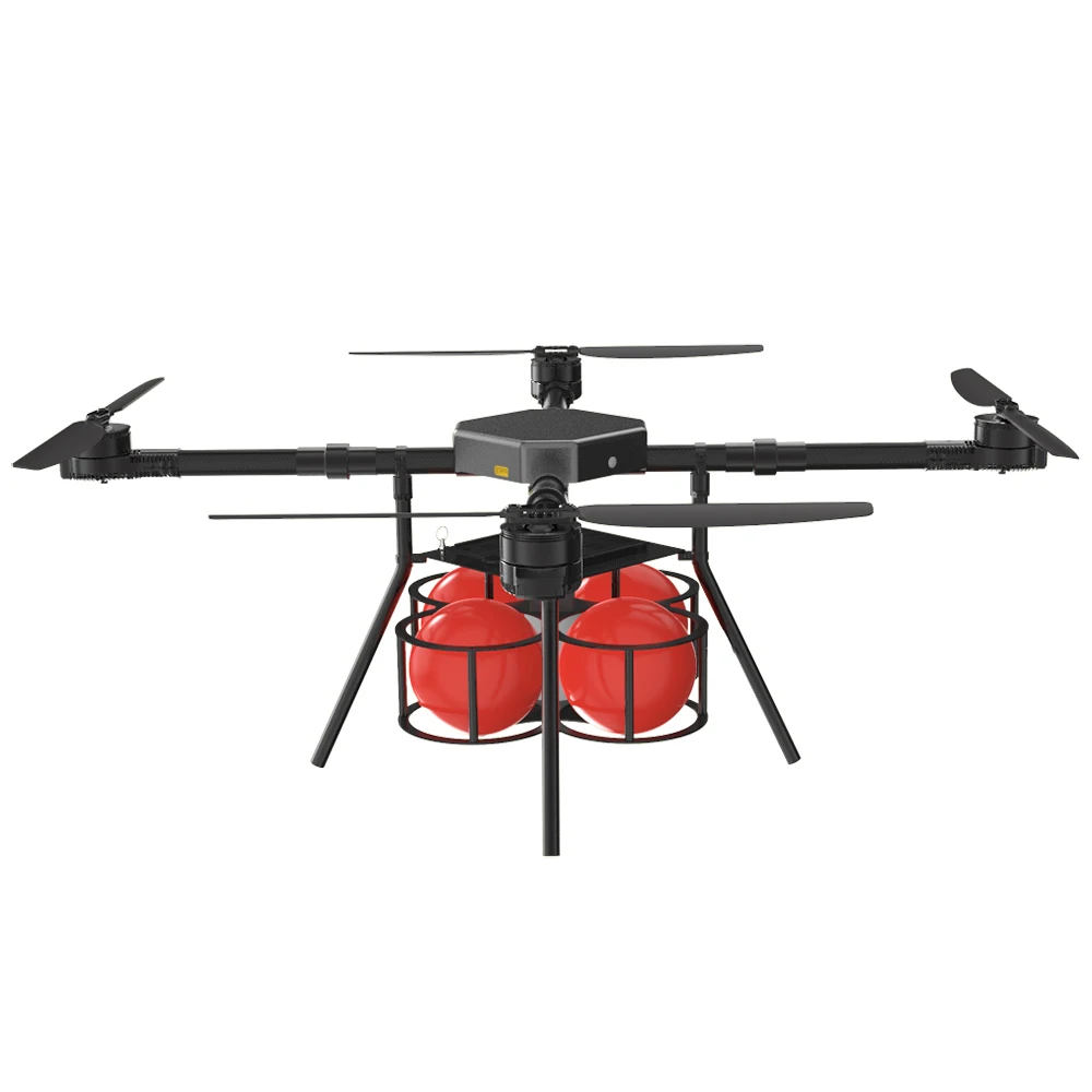 JMRRC 1100mm wheelbase Fire Extinguisher UAV Drone,Para Drop System Drone for Fire Annihilator Drone industry application UAV RC