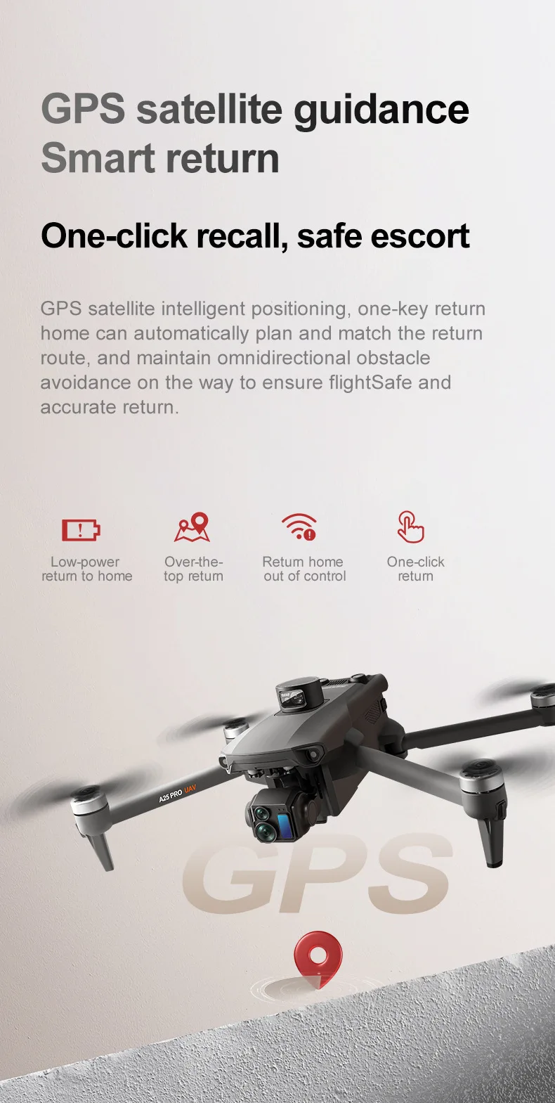 A25 PRO Drone New 8K HD Aerial 3-Axis Gimbal Long Battery Life RC GPS 6km Range Drone 5.5inch Chscreen Brushless Dron VS P7MAX