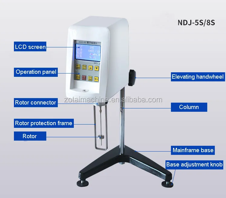 NDJ-8S Oil Paints Rotational Viscometer for Bitumen, Cosmetic