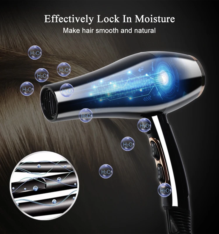 Salon Equipment Energy Efficient Hair Drying Machine Professional Hairdryer Ac Motor