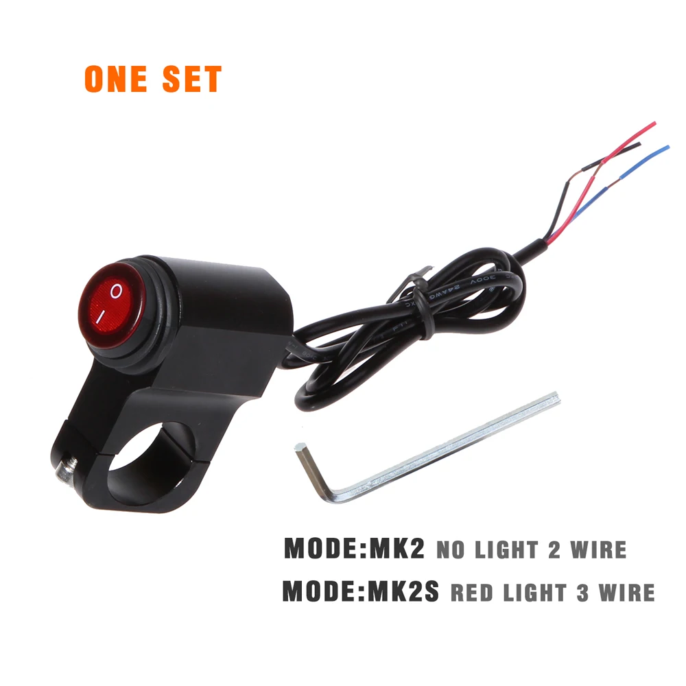 ViZe 7/8  22mm Switches Headlight Motorcycle Push Button Switches Coupure Lamp Switch Fog Spot Light Plug & Play