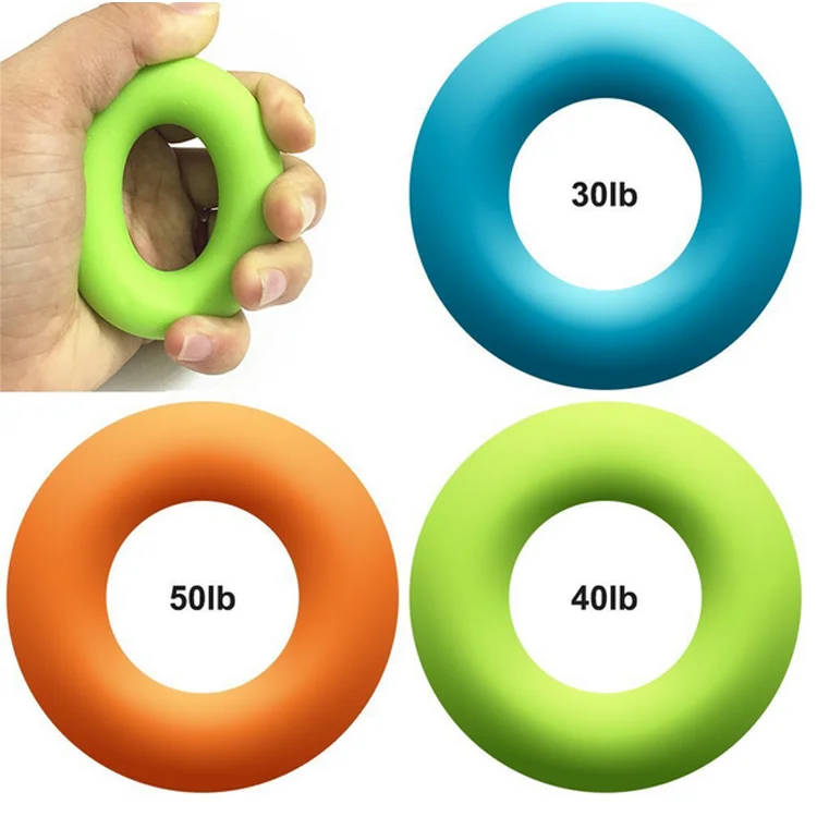 Multiple Resistances Silicone Rubber Hand Grip Strengtheners for Muscle Strengthening Training Tool