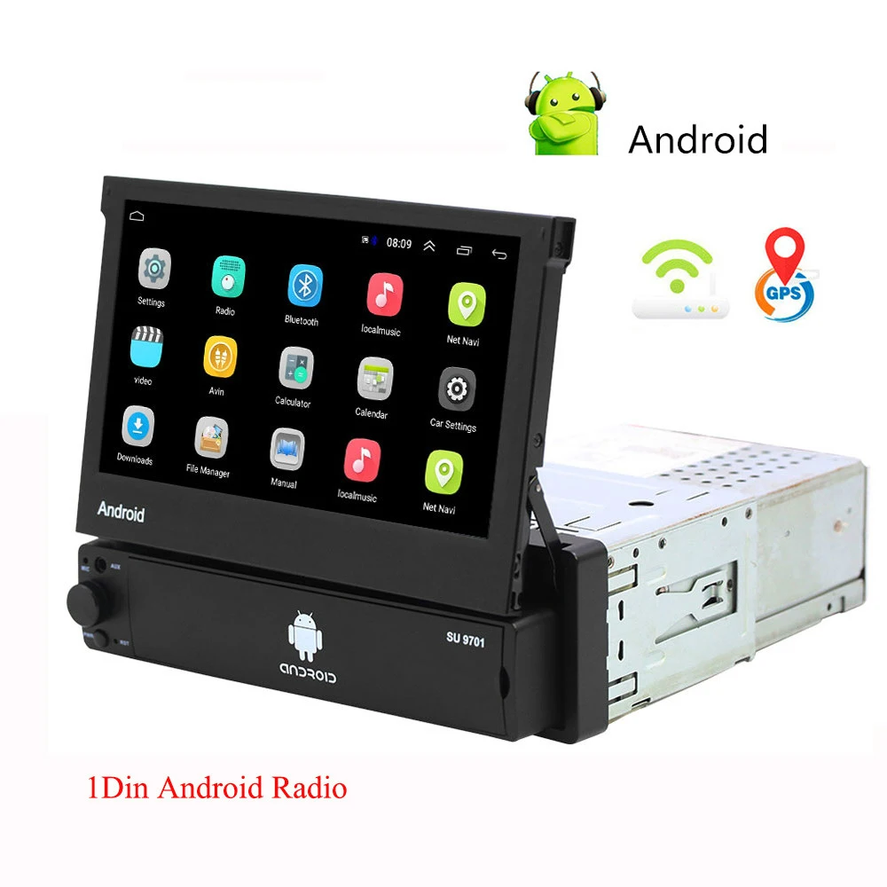 Topsource Android 8.1 Car Radio Retractable Wifi Autoradio 1 Din 7'' Touch Screen Car Multimedia Mp5 Player - Buy Car Radio,Car Android,Car Multimedia Players on Alibaba.com