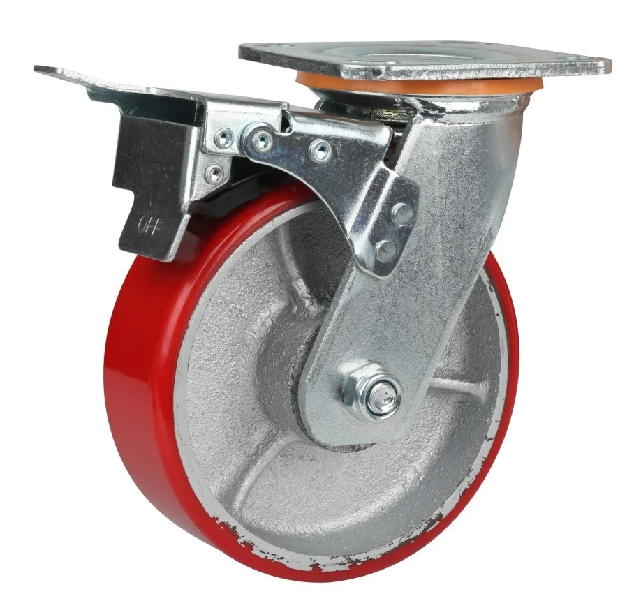 Shopping Trolley Wheels Flange Mount Casters Adjustable Table Caster