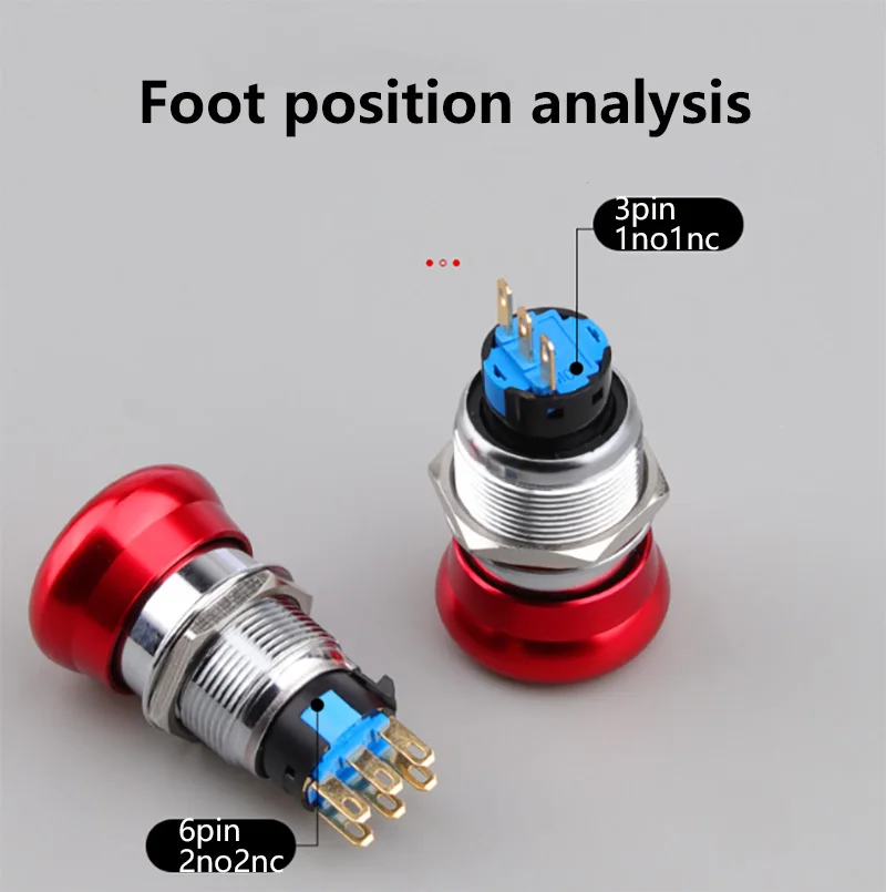 16mm Emergency Stop Push Button Switch - CE, ROHS Approved