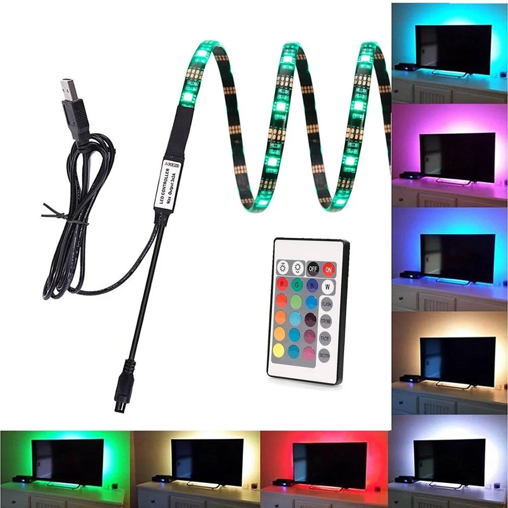 Amazon best selling  USB light DC5V TV Back light SMD5050 1M 2M 3M 4M Flexible waterproof RGB USB led Strip Light