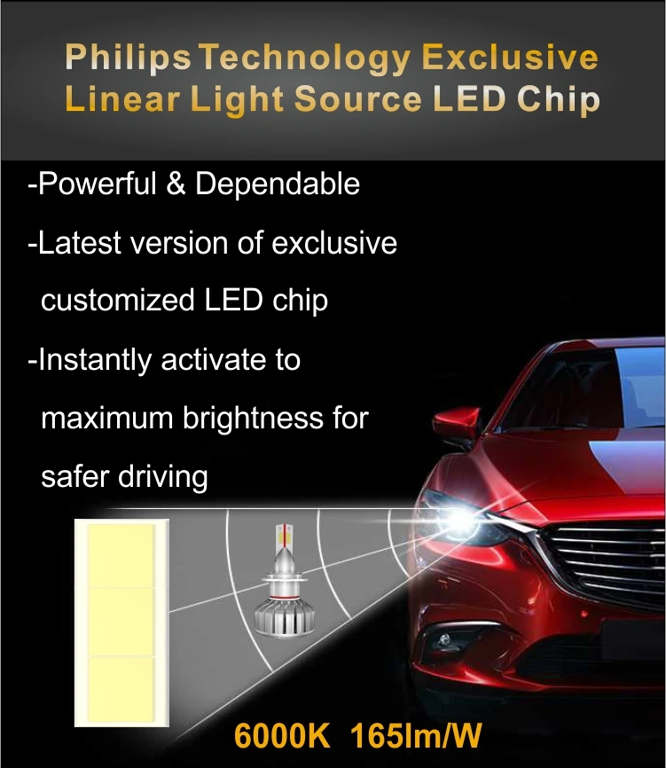 NSSC 8S Car LED Headlight Bulbs for Universal Vehicles Cars Trucks