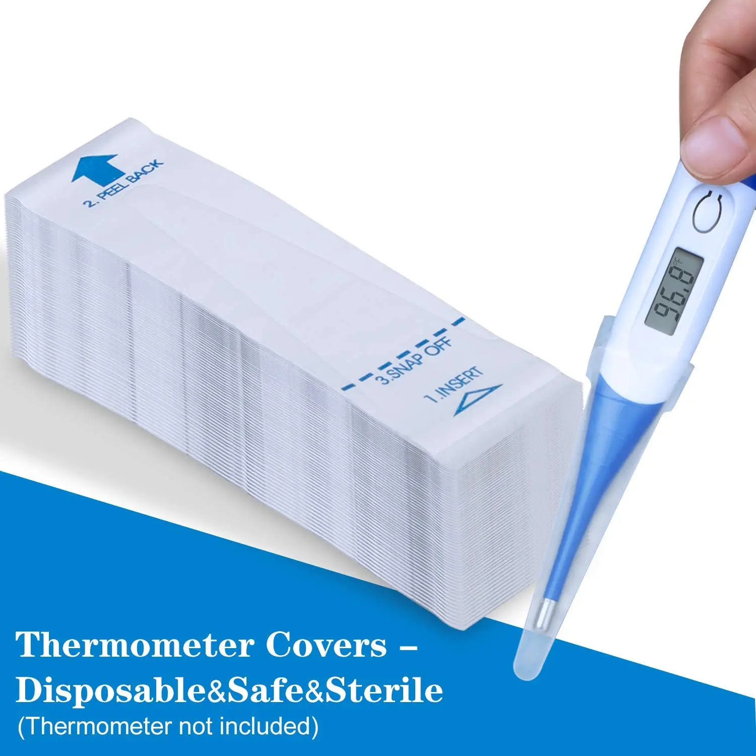 Pack Of 100 Digital Thermometer Oral Probe Covers Disposable Sanitary