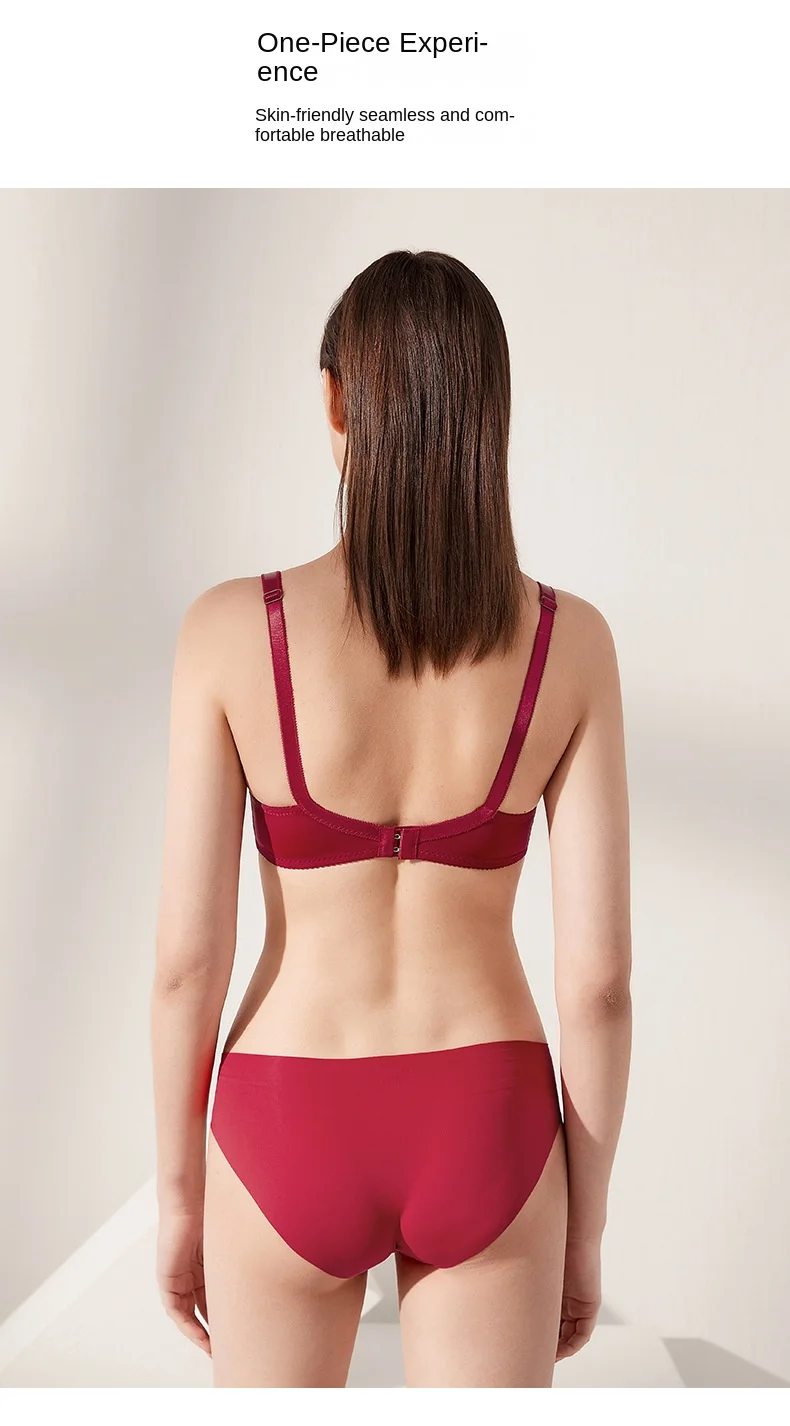 Ultra-Thin Large Size Steel Ring Bra Sexy Lace Lingerie with Adjustable Gathered Cups Breathable Feature for Foreign Trade