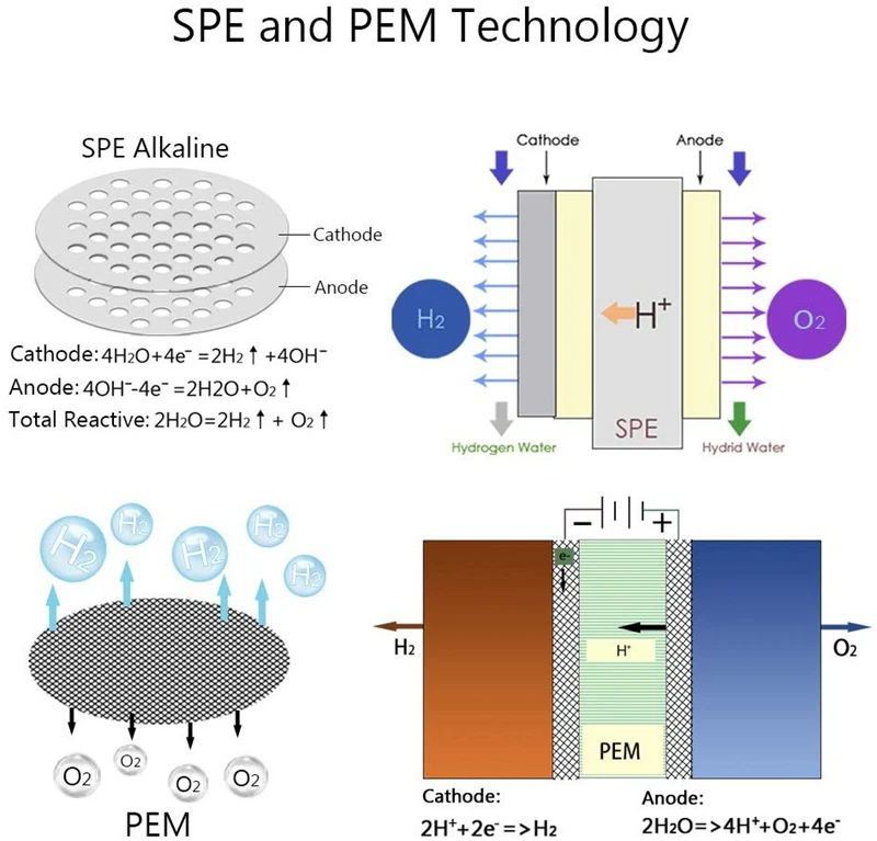 SPE PEM Hydrogen-rich Water Bottle Molecular Hydrogen Water Generator For Health