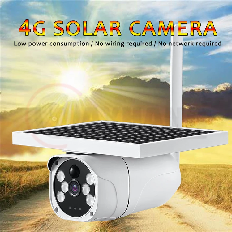 1080P 2MP Solar 4G Camera Wireless Security Surveillance Camera IR Night Vision Solar Power HD Camera Outdoor