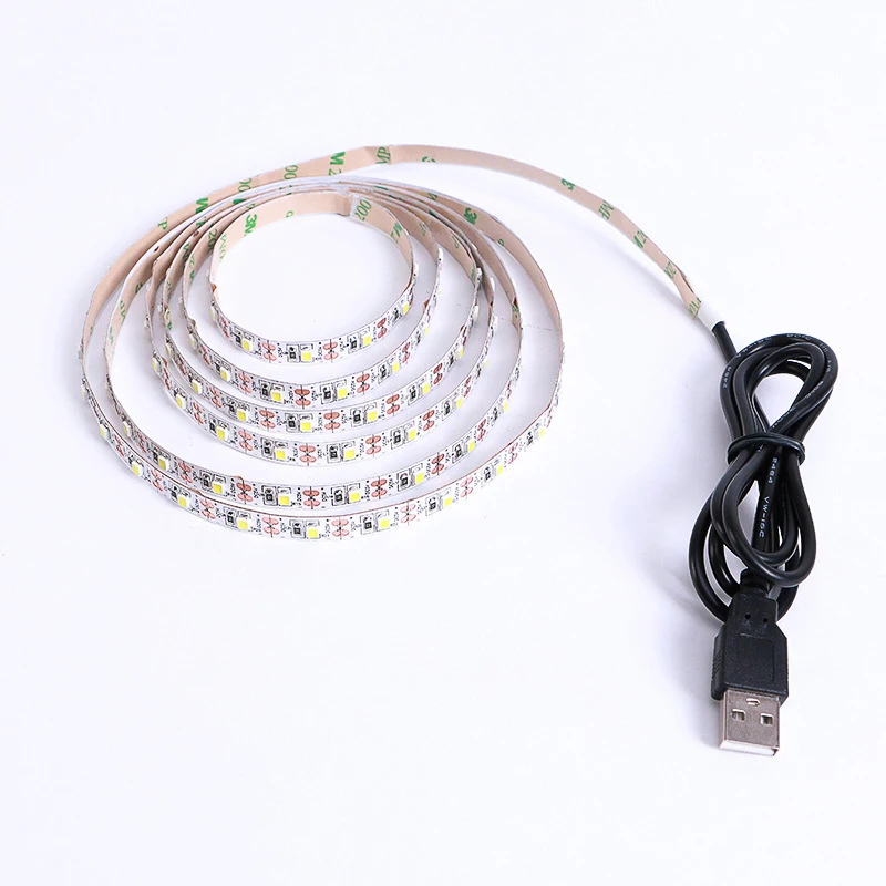 USB LED Strip Light 5V 3528 Warm Cool White Green Blue Red SMD Ribbon Ceiling Cabinet Light For TV background wall Home Decor