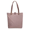 Durable retro ladies crazy horse leather custom logo waterproof women shopping waxed canvas tote bag