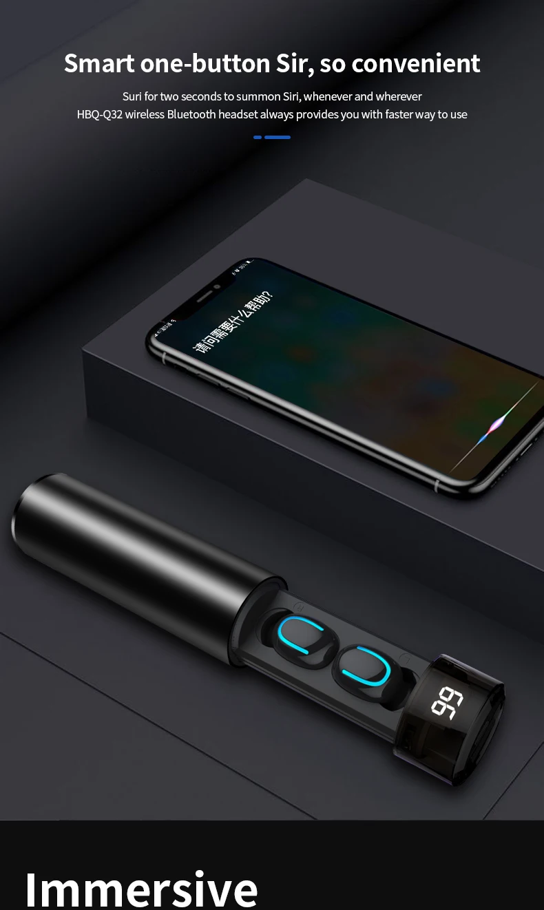 HBQ Q67 TWS Wireless Earbuds 3D Stereo Mini Bluetooth Earphone 5.0 With Mic Sports Waterproof Earphones Auto Pairing Headset - ANKUX.COM