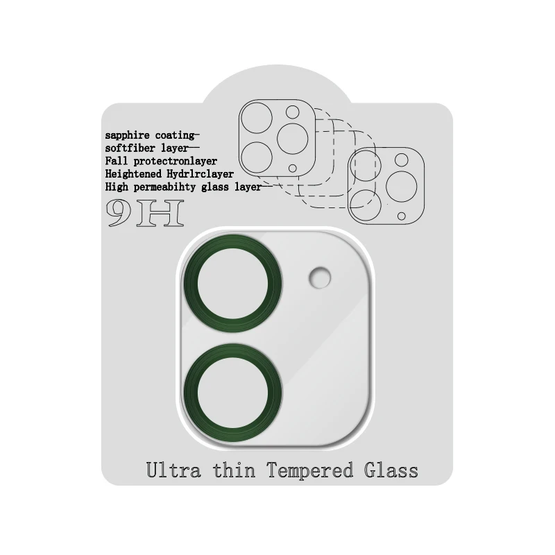 Maximum Coverage Platinum Tempered Glass HD Clear for iphone 12 Phone Camera Lens Screen Protector