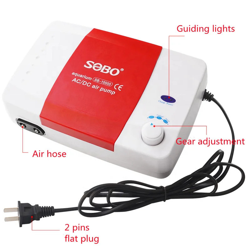 Sobo Oxygen Pump Sb10000 Aquarium Silent Oxygen Pump Ac/dc Aerator Small Aquarium Aerator Fish