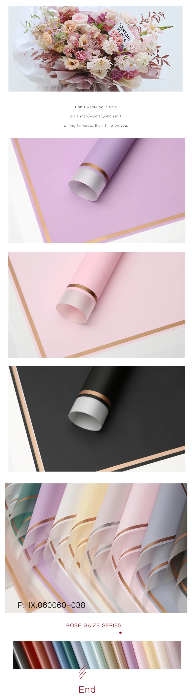 Florist Supplies Flower Wrapping Plastic Paper Wholesale Flower Bouquet