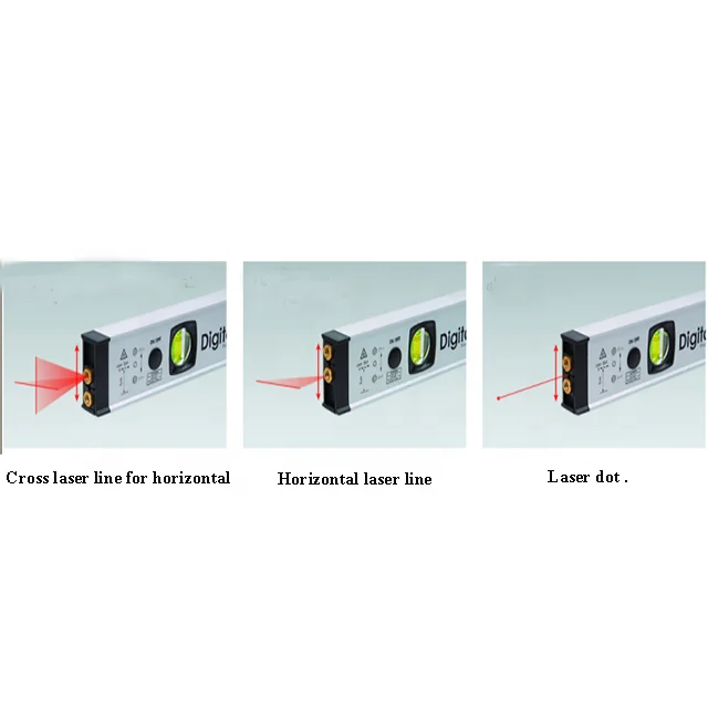 Spirit Level 600mm Digital Laser Level Ruler Angle Gauge Finder