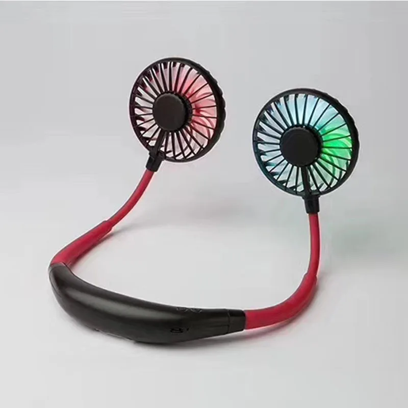 
Upgraded Hands Free Wearable neck fan with LED Aromatherapy new arrival usb rechargeable sports fan 