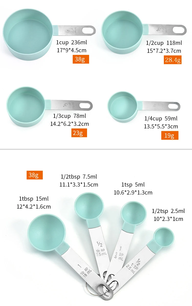 Best Selling Products High Quality Eco-friendly Kitchen Tools Feature Baking Tools Measuring Spoon Cup Set 