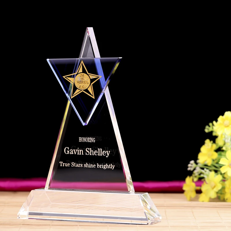 Customized Angel Theme Business Gift Small Nautical Style Employee Recognition Award K9 Crystal Laser Trophy Plaque manufacture