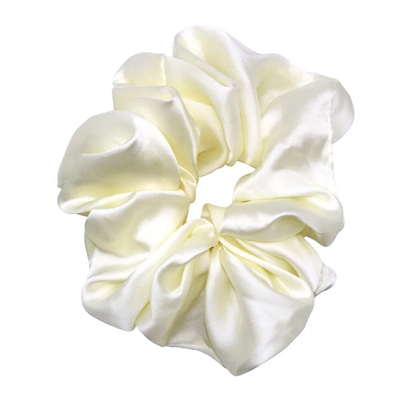 Yucat Wholesale Women Scrunchies Hair Ties Accessories Fabric Elastic Band Solid Color Satin Oversized Scrunchies For Hair .jpg