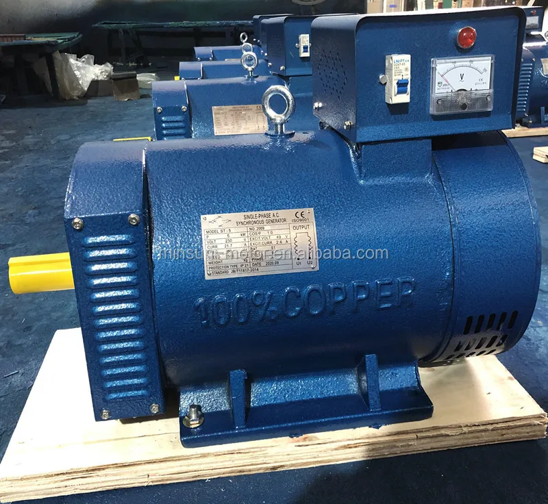 St 1ph 5kva 220v Ac Synchronous Alternator Generator 5kw - Buy 220v Ac ...