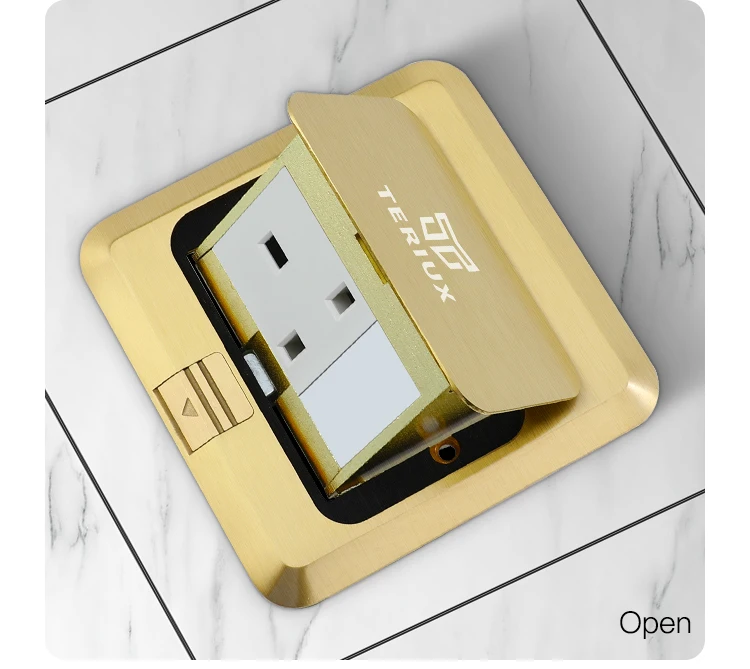 Wholesale uk standard brass electrical power supply 13A pop up floor socket box