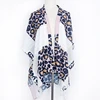 Hot sell ladies female ruana print kimono women beachwear spring wrap ladies cover up custom shawl leopard ruana