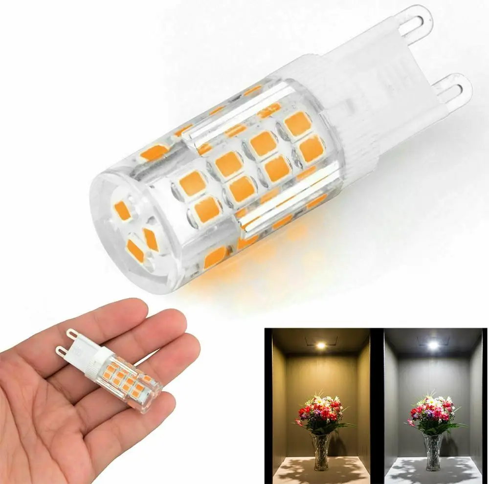 3.8W G9 LED Corn Bulb Capsule Crystal Lights 2835 SMD 51LEDs Ceramic Replace 45W Halogen Lamp Cool White Warm White AC 220V