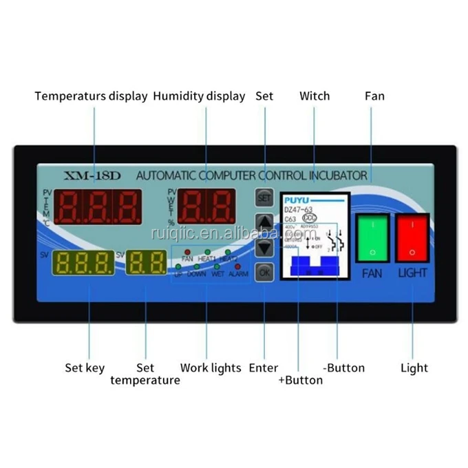 Poultry Incubator Xm-18d Multifunction Controller Temperature Humidity ...