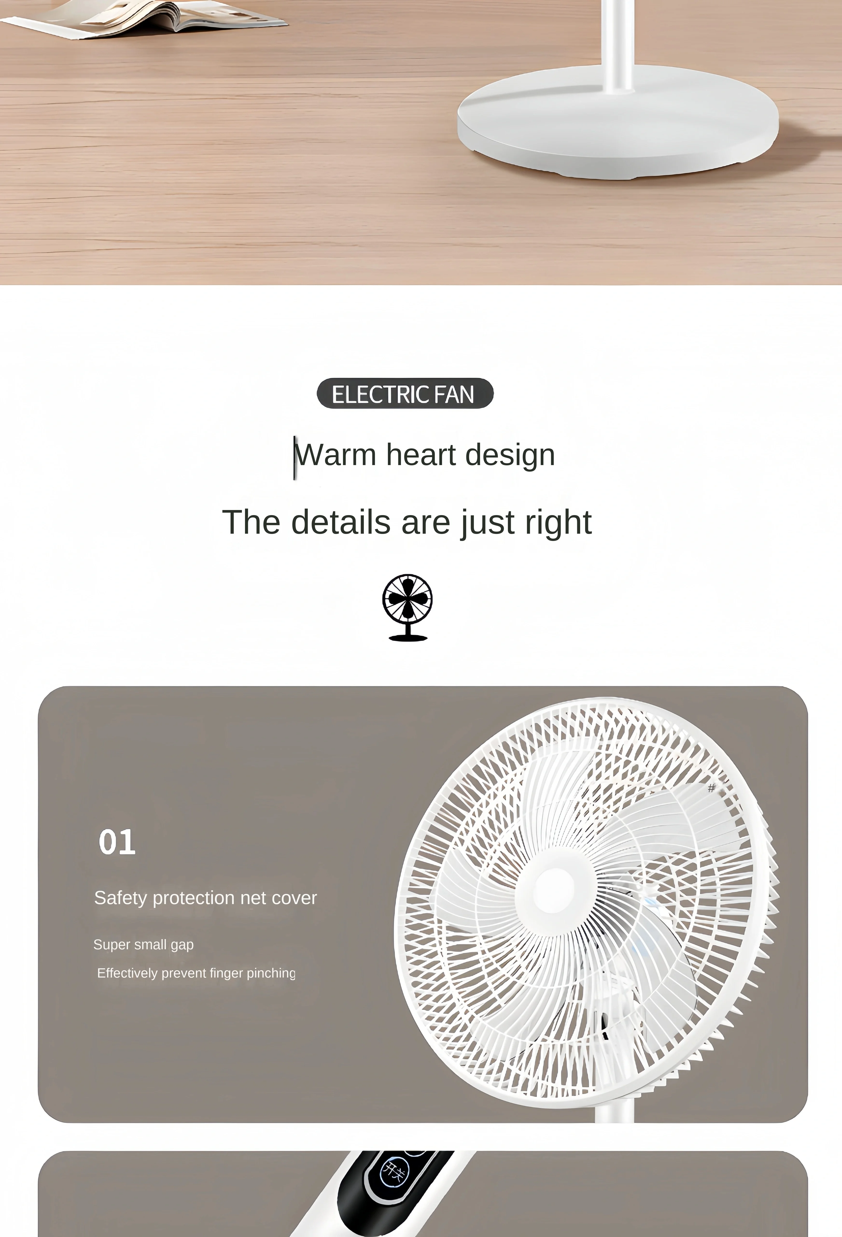 Electric Floor Fan, 30dB, 300mm - detail 18