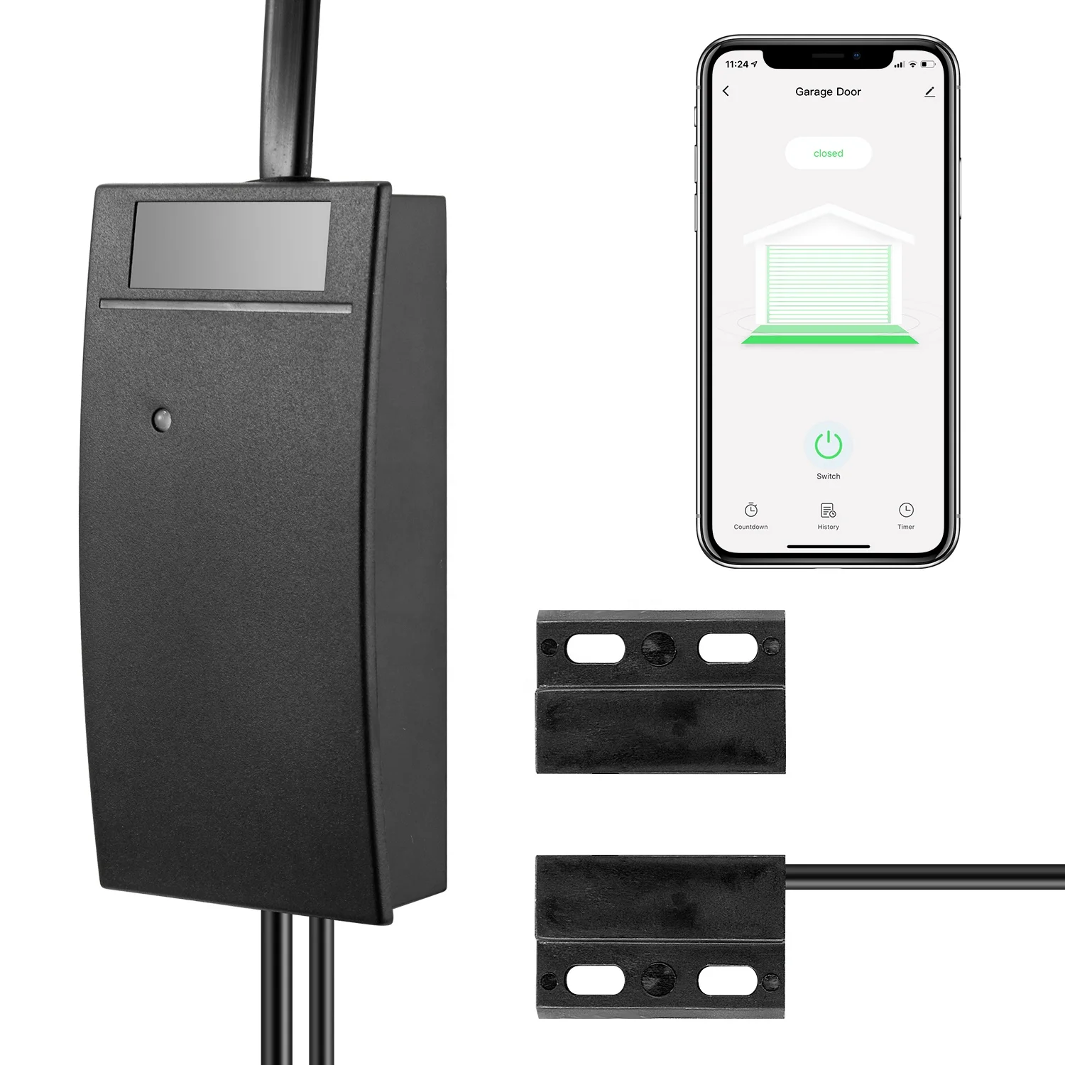 Low Price Mini Hidden Door Openers Alexa Voice Control Tuya Smart Wifi Garage Door Opener Automatic