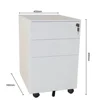 Full Colour Documents 3 Drawer Pedestal Wheels 3 Drawers Mobile New Style Design White&Red 3 Drawer Cupboard File Cabinet