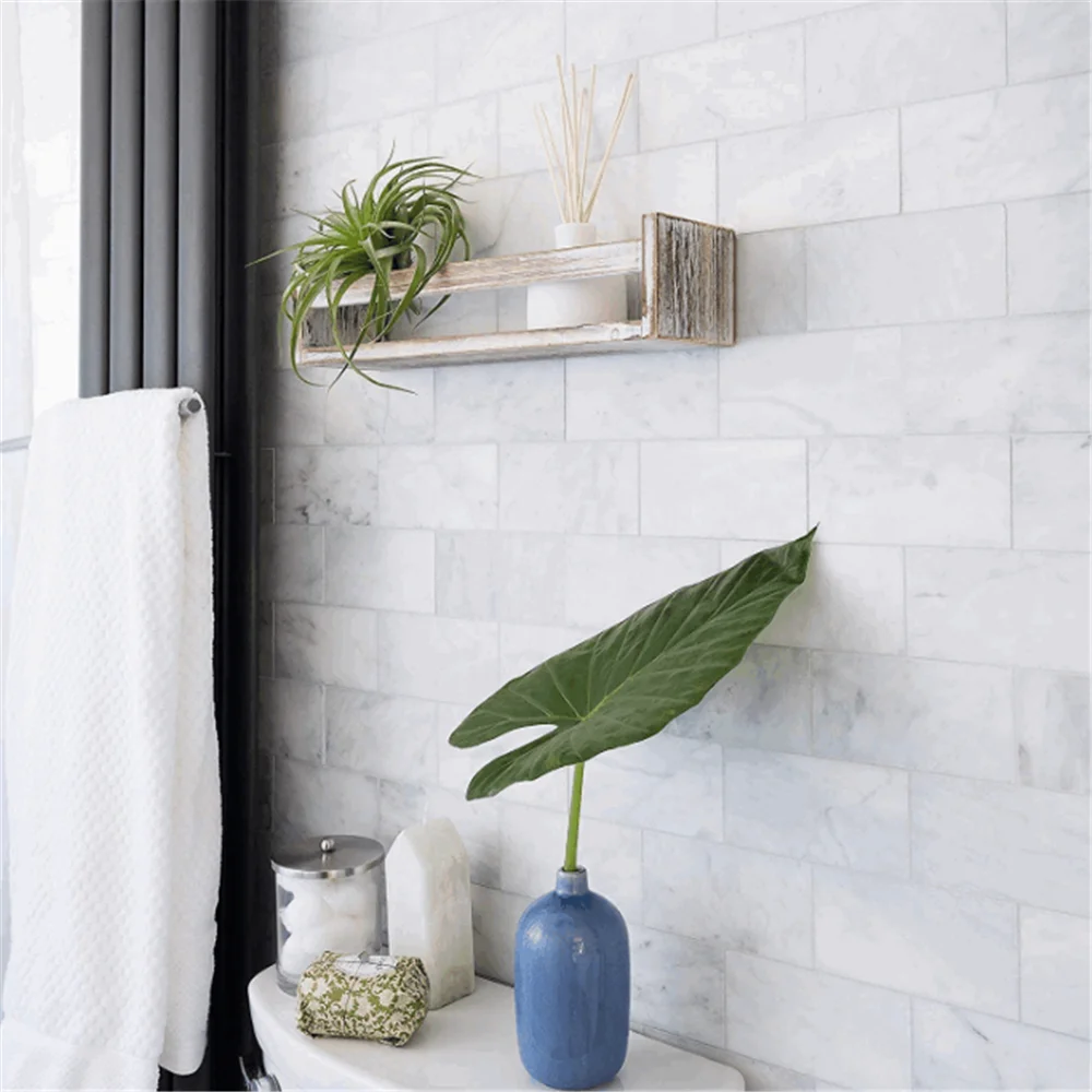 Set of 2 farmhouse style gray use in kitchen bathroom or nursery best selling rustic wooden float shelf