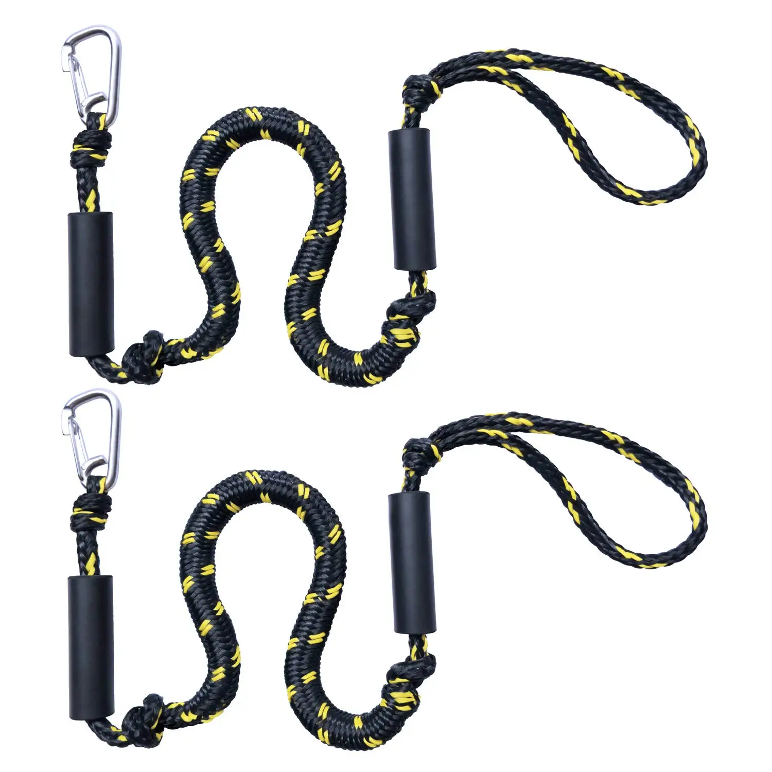 Pwc Bungee Dockline With Foam Float And 316 Stainless Steel Clip,Stretchable Mooring Rope For