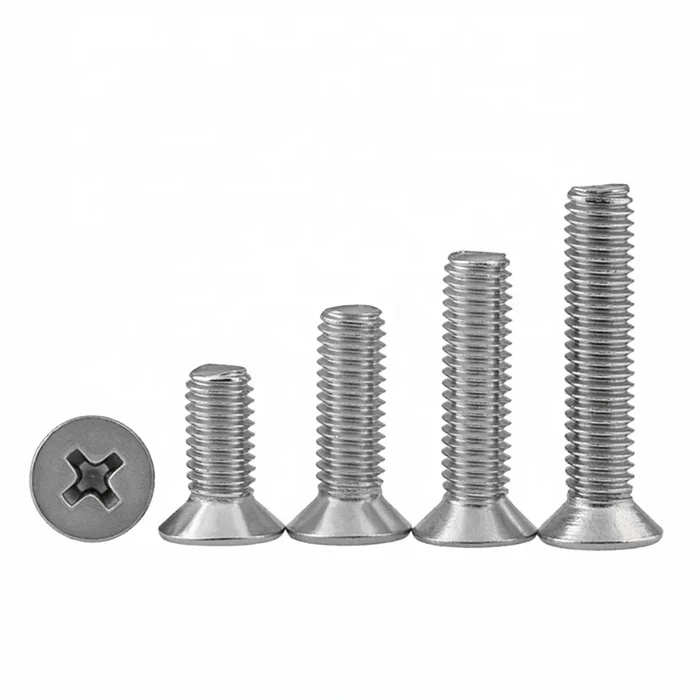 
Stainless steel DIN 965 M2 Cross recessed countersunk head machine screw 
