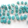 Gemstone dye turquoise teardrop strand beads turquoise stone