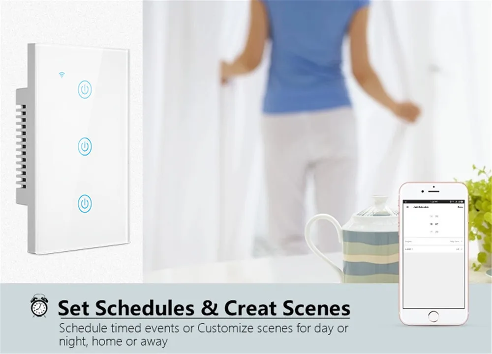 US Standard 3GANG Switch/Smart Wireless Light Switch ZIGBEE Touch Switch - ANKUX.COM