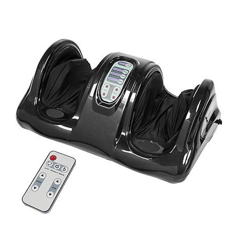 Foot Massager Machine with Rolling, Scraping Personal Health Studio Feet Calves Massage for Pain Relief - Black