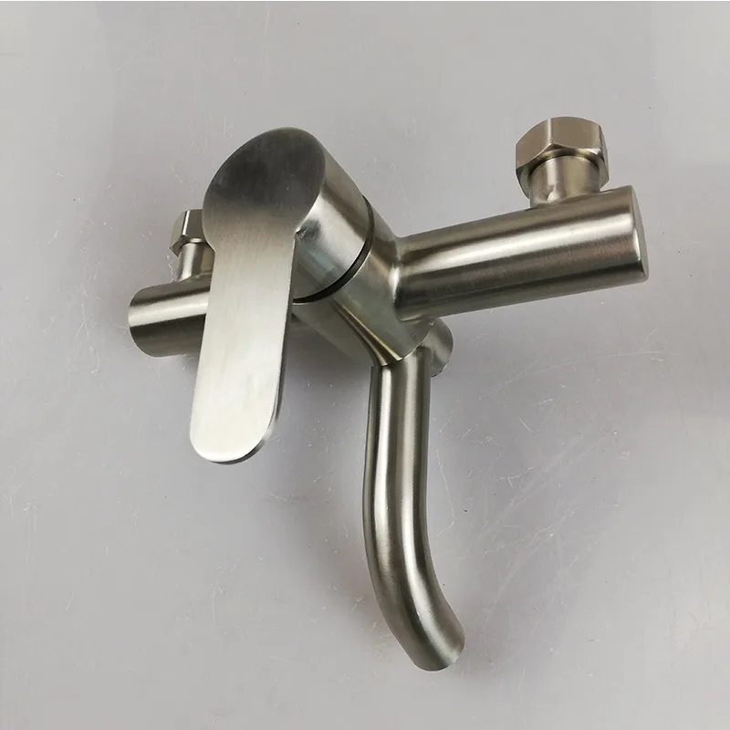 Shower Mixer Removable Outlet Pipe Wall Mounted Stainless Steel 304