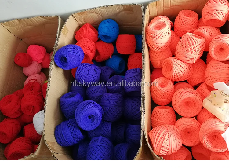 Wholesale T Shirt Yarn Colorful Spaghetti Yarn 500g Fancy Crochet Yarn