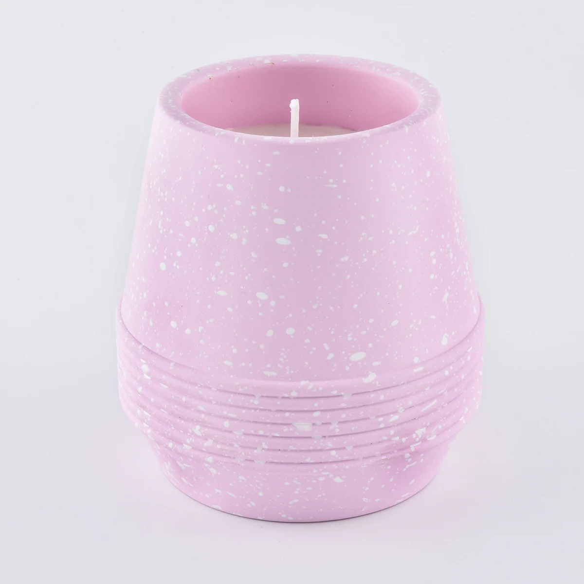 8oz pink decorative concrete candle jars