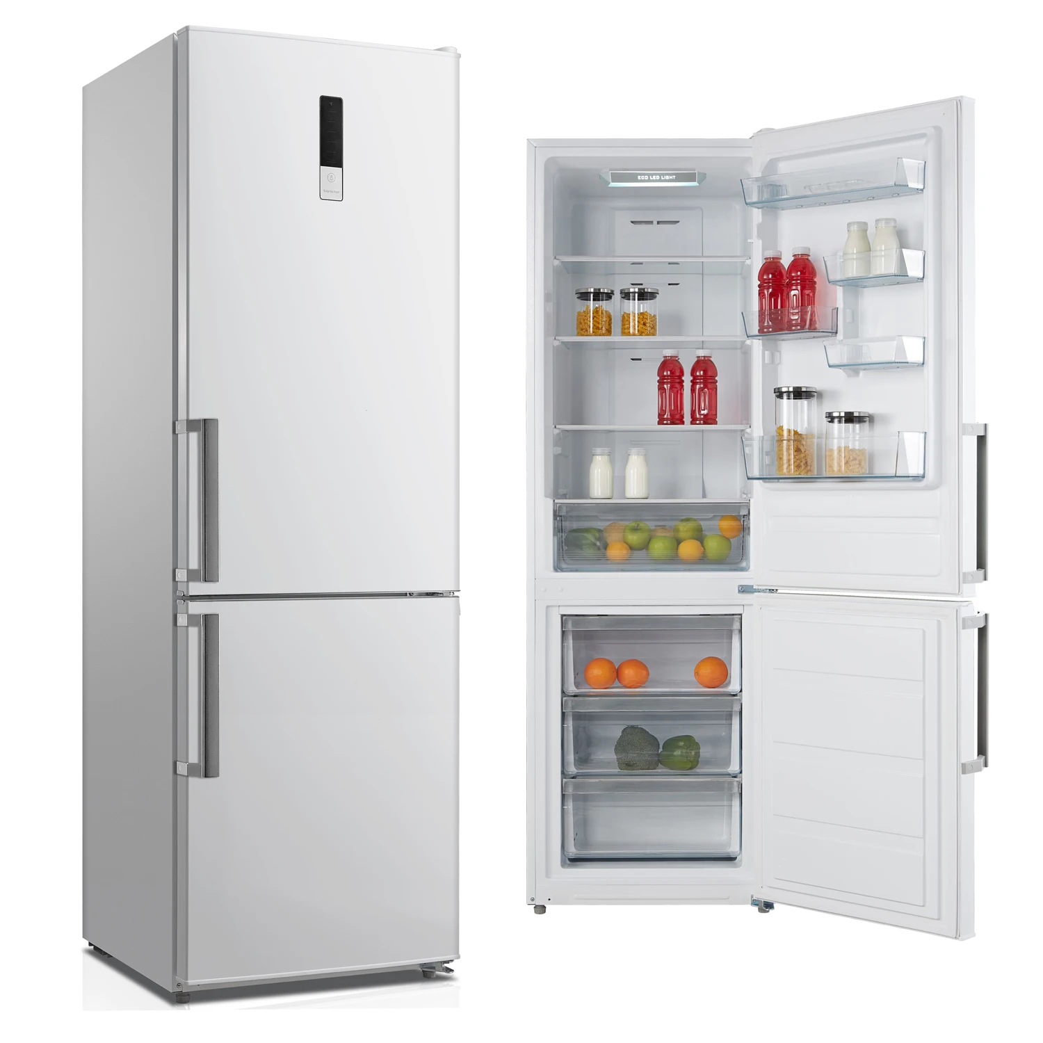 110v Home Frost Free Electronic Combi Refrigerator Fridge With Estar