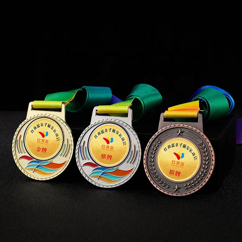 High Quality Customized 65-70mm Metal Medals Sports Event Memorial Graduation Medal Plaque In Stock supplier