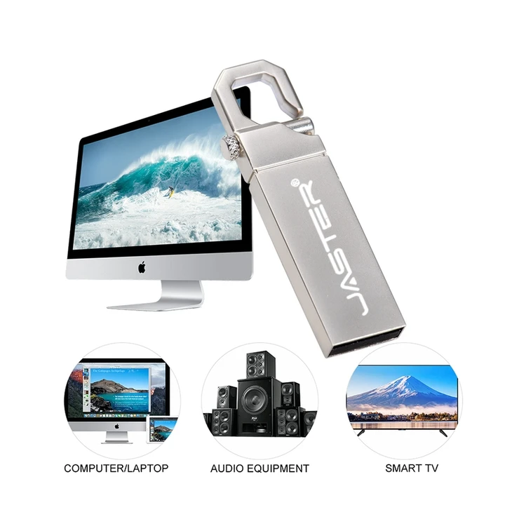JASTER USB Flash Drive 64GB Metal Pendrive High Speed Memory Stick 4GB 32GB Pen Drive Real Capacity 16GB USB Flash Custom LOGO - ANKUX.COM