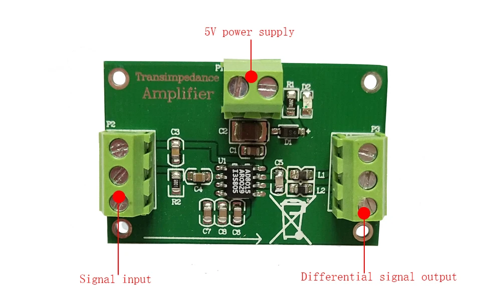 Taidacent Ad8015 Photodiode Transimpedance Amplifier Wideband