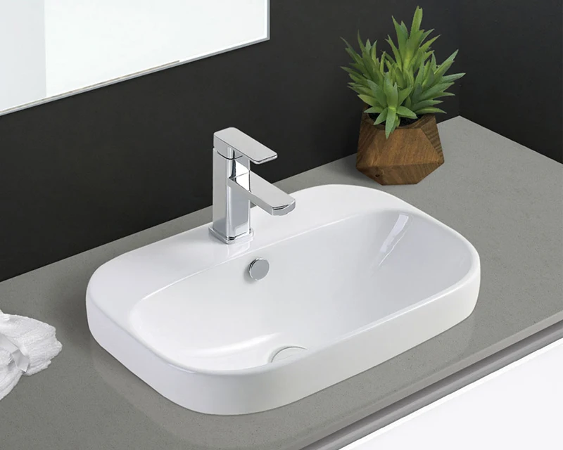 Singapore Semi Inset Ceramic Counter Top Oval Basin Bathroom Buy