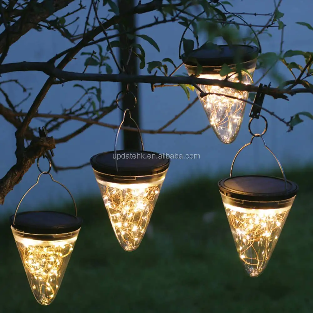 50 Led Hanging Solar Powered Outdoor Lamp Waterproof Christmas