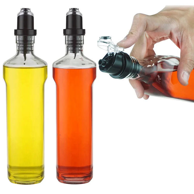 Easylife Dot 500ml Round Oil & Vinegar Glass Jars With Airtight And Non